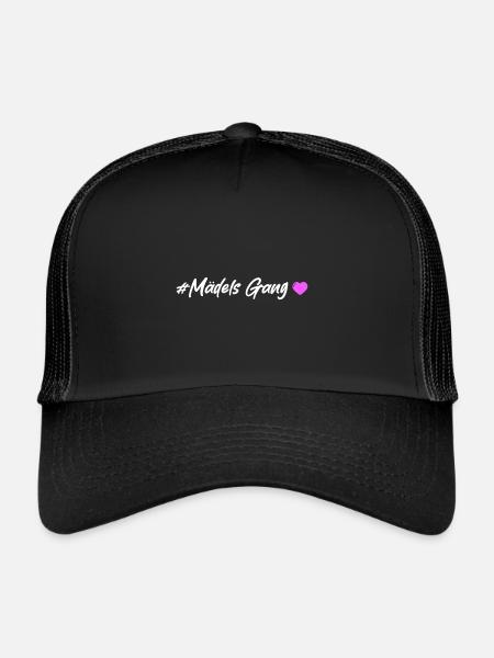 Filles Gang Équipe Femmes Coeur - Casquette trucker  - noir/noir - Devant
