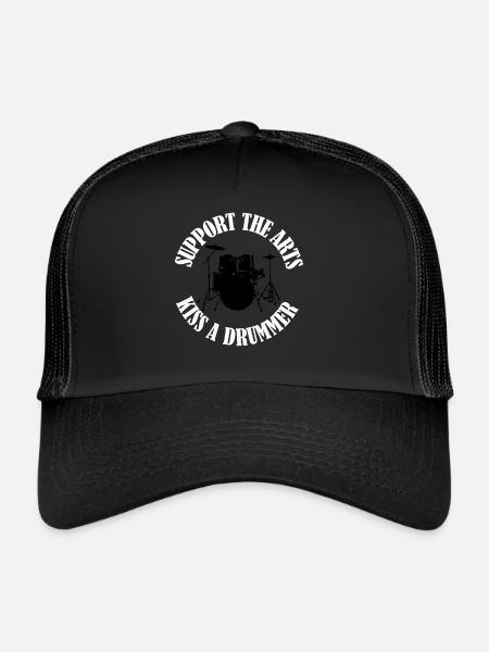 Drumset2 - Casquette trucker  - noir/noir - Devant