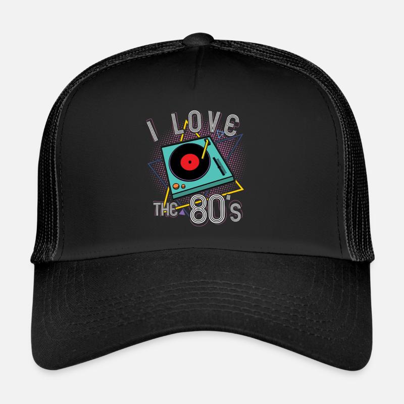 J'aime le cadeau de platine de 80 ans Casquette trucker 