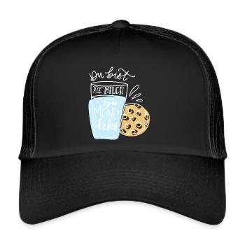 You are the milk to my biscuit - Trucker Cap - black/black - Front