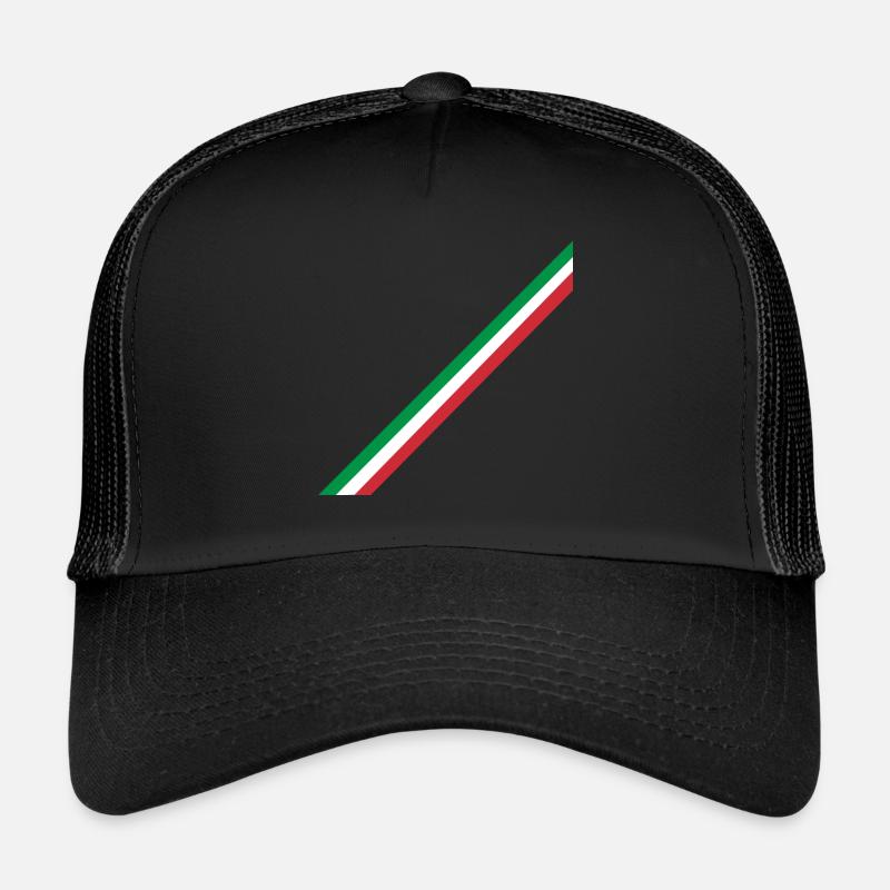 ITALIAN FLAG - Trucker Cap - black/black