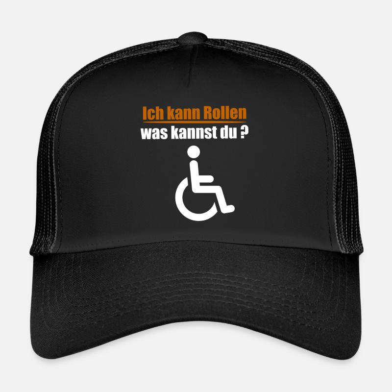 ich kann rollen was kannst du | Rollstuhl Trucker Cap