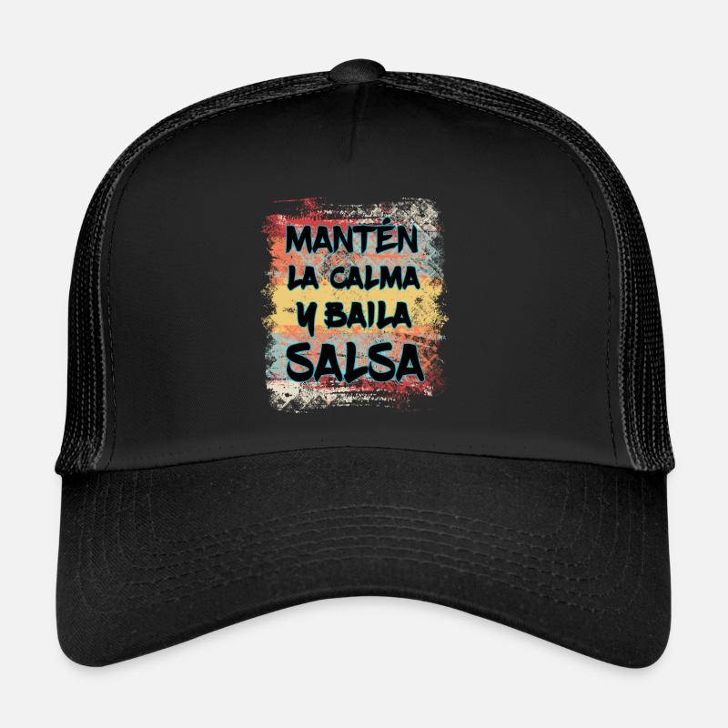 Dance Salsa - Salsa Tanz Geschenk - Trucker Cap - Schwarz/Schwarz