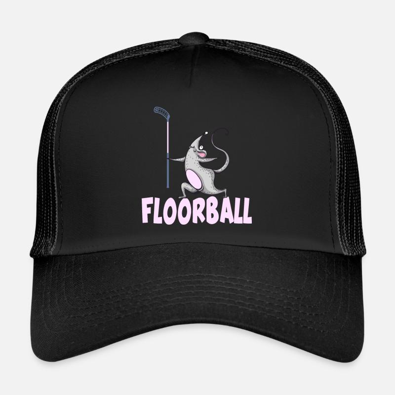 floorball unihockey floorballsaison - Trucker Cap - Schwarz/Schwarz