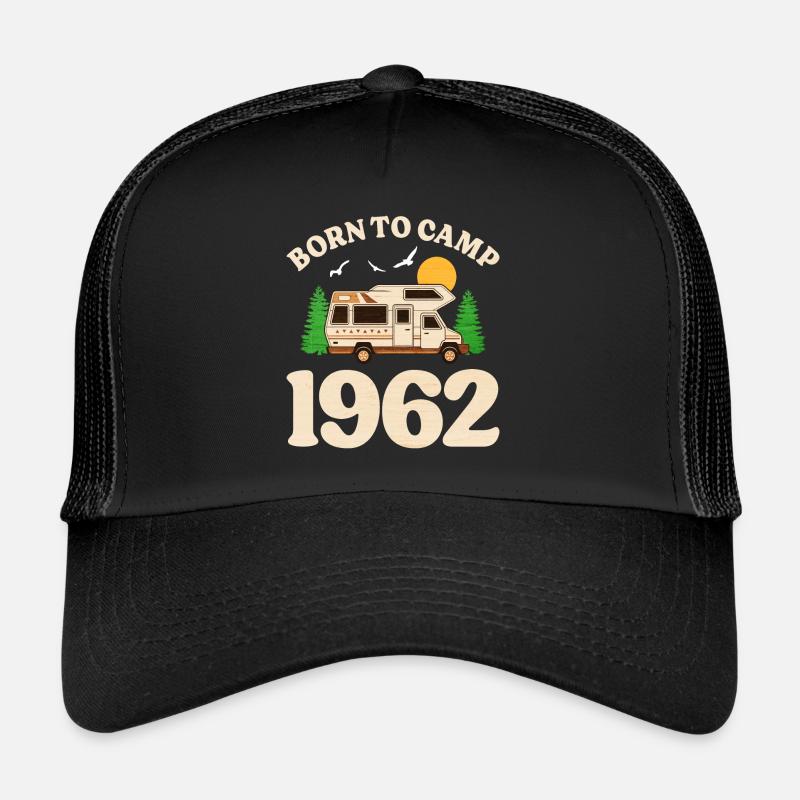 Né Pour Camper 1962 Camping 60 Ans Anniversaire Casquette trucker 