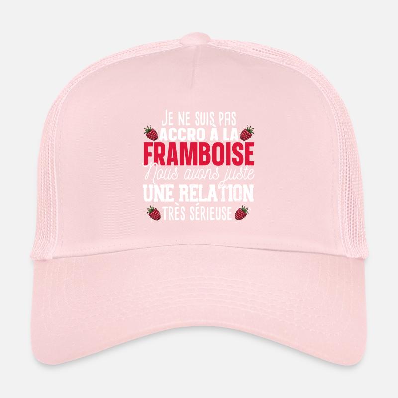 Framboise Fruit Relation Cadeau Humour Rouge Casquette trucker 