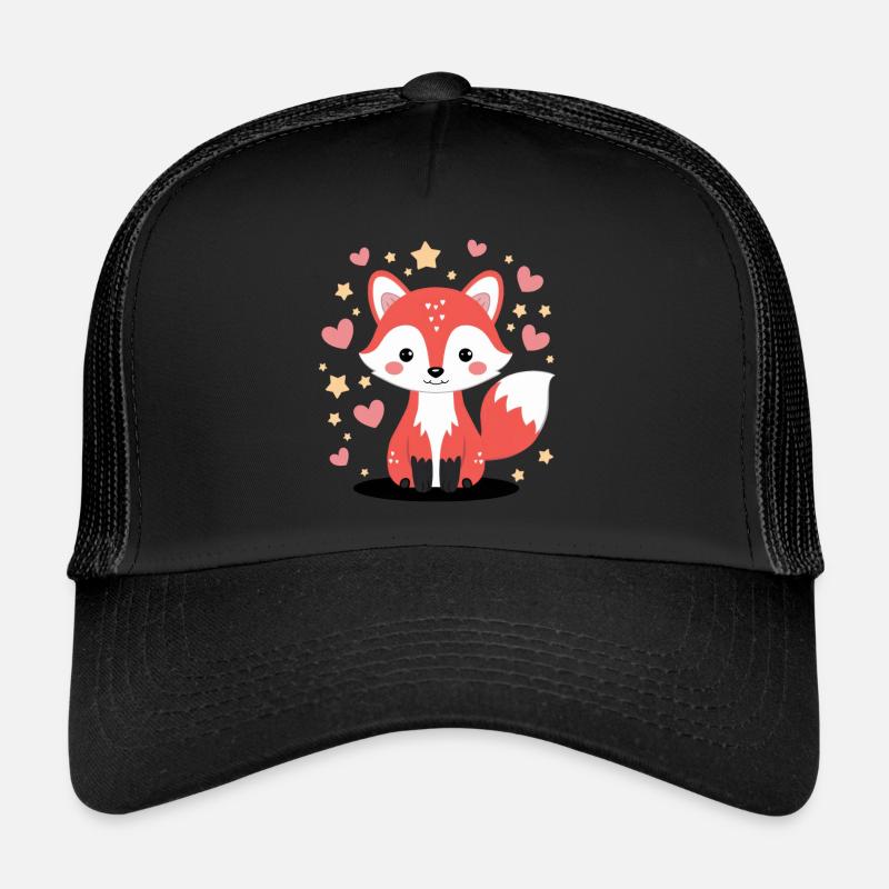 Kawaii Fuchs mit herzen und Sternen Trucker Cap