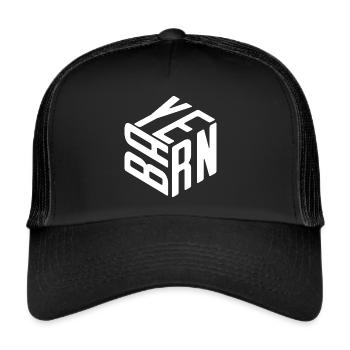 Bayern Cube | Cooles bayerisches Geschenk - Trucker Cap - Schwarz/Schwarz - Vorne