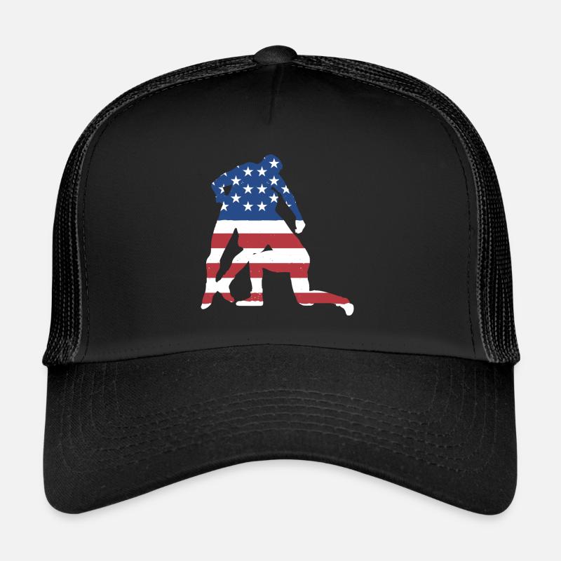 Sport Us Flag Wrestling - Trucker Cap - Schwarz/Schwarz