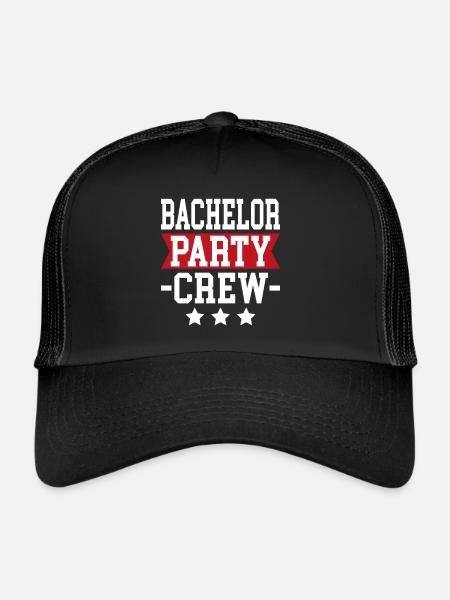 Bachelor Party Crew - Trucker Cap - Schwarz/Schwarz
