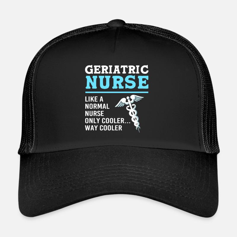 Altenheim Altenpflegerin Krankenpfleger - Trucker Cap - Schwarz/Schwarz