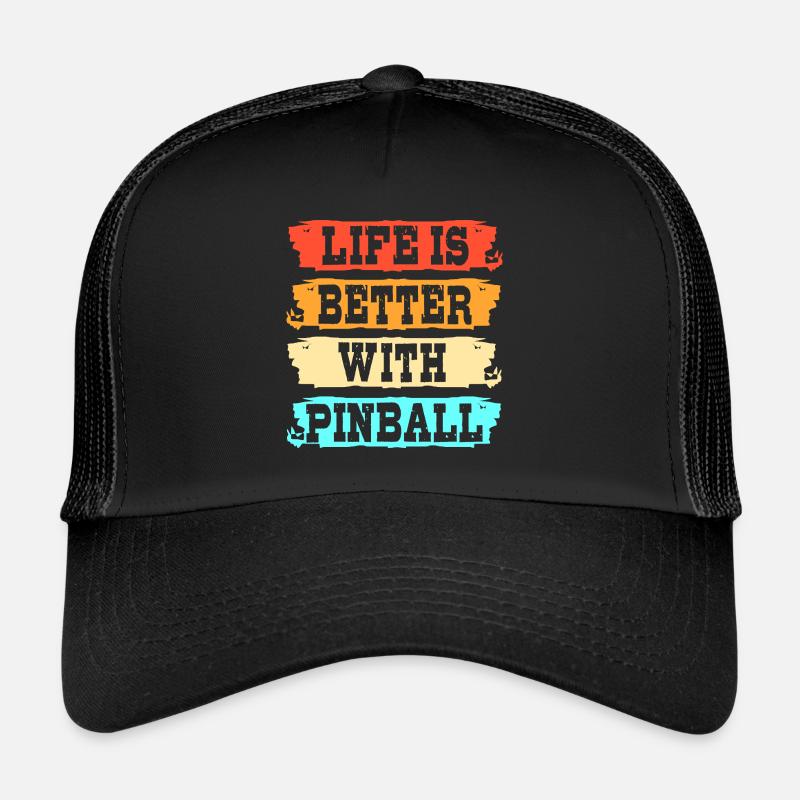 Pinball Flipper - Trucker Cap - Schwarz/Schwarz
