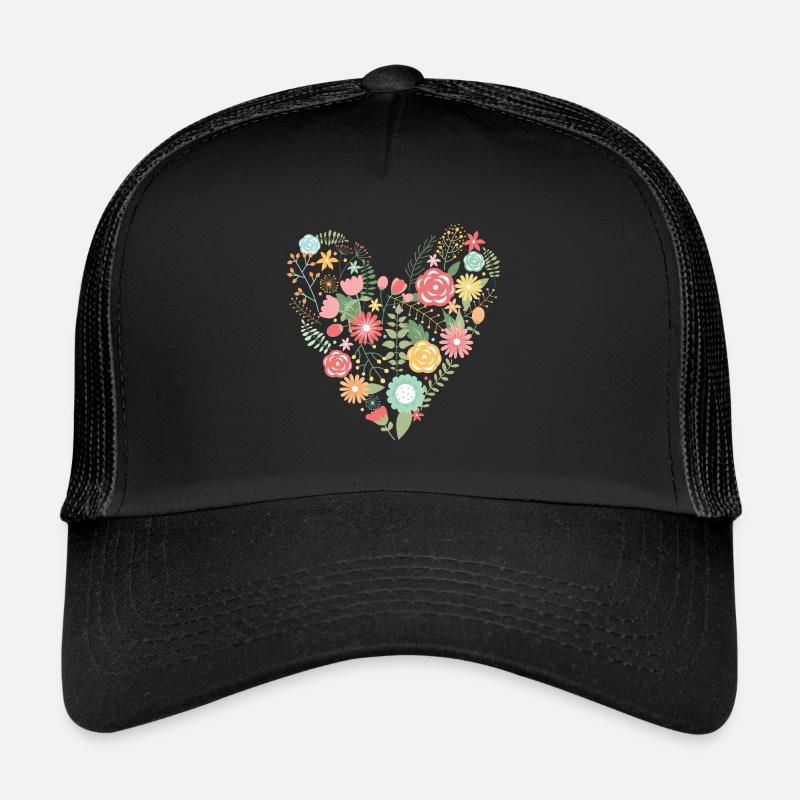 Blumenherz Liebe Muttertag Frühling Trucker Cap