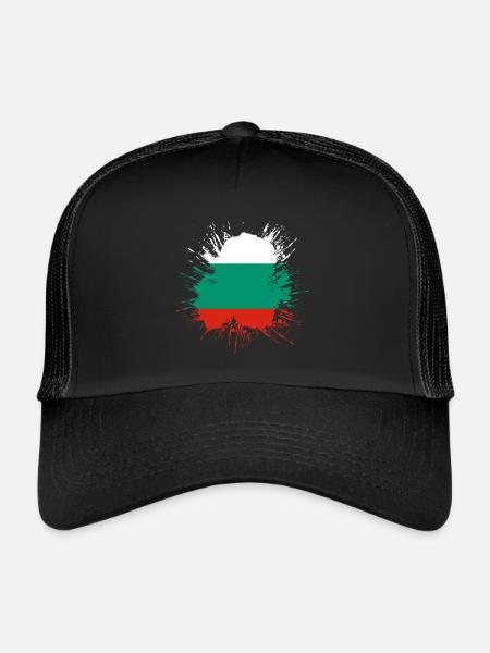 Bulgaria Flag Bulgarian Flag Golden Sands - Trucker Cap - black/black - Front