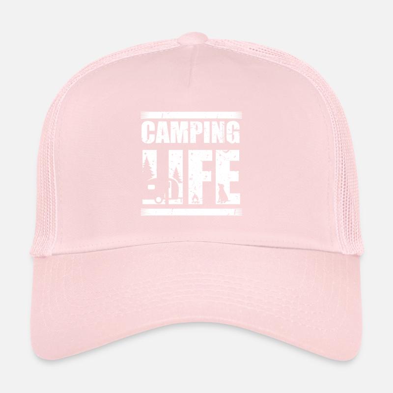 Camping Camper Chiens Camping Vie Avec Animaux Cadeau Casquette trucker 