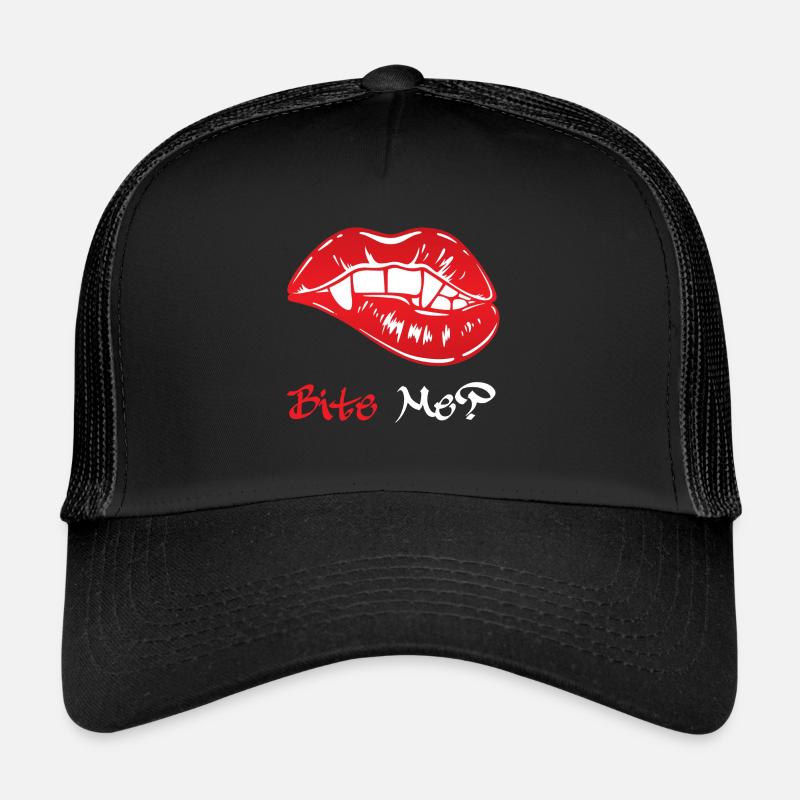 Bite Me Vampire Vampire Love Lips Trucker Cap