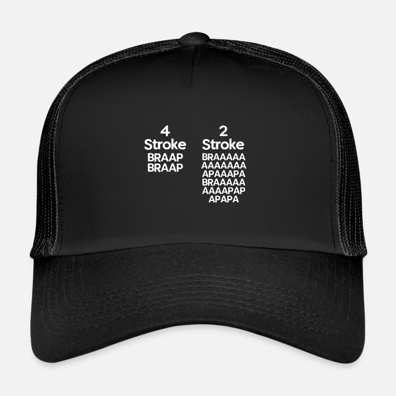 4 Stroke vs. 2 Stroke - Trucker Cap - Schwarz/Schwarz