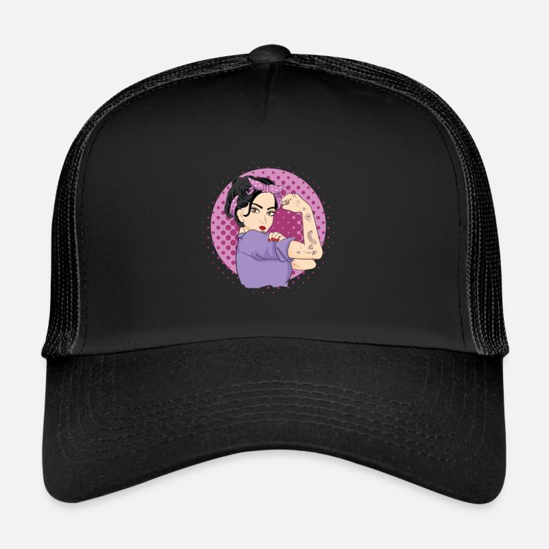 Starke Frau - Trucker Cap - Schwarz/Schwarz