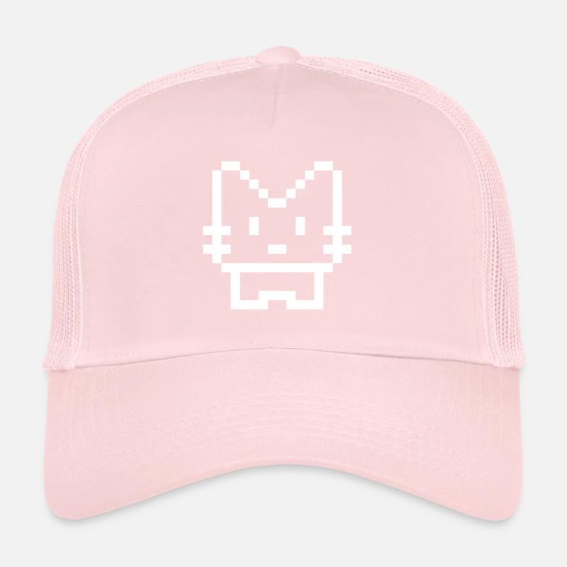 Pixelcat Blanc Casquette trucker 