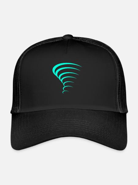 Conception de tornade - Casquette trucker  - noir/noir - Devant