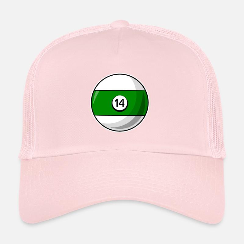 Boule de billard 14 vert Billard quatorze Casquette trucker 