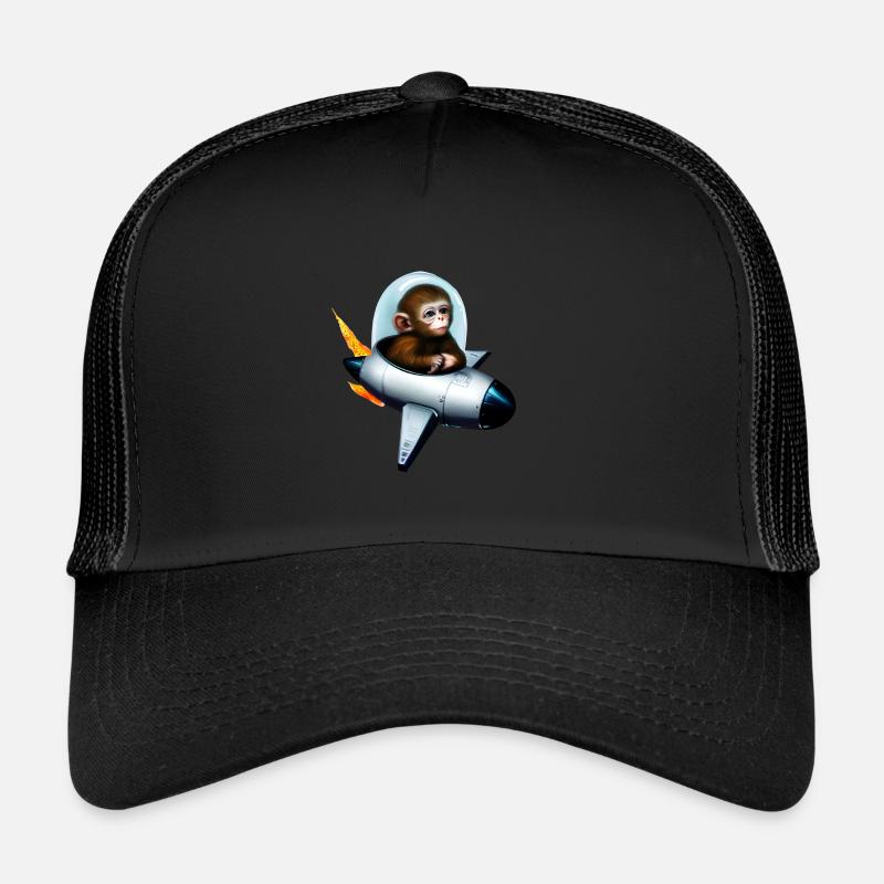 Astronaute Monkey Rocket Space Casquette trucker 