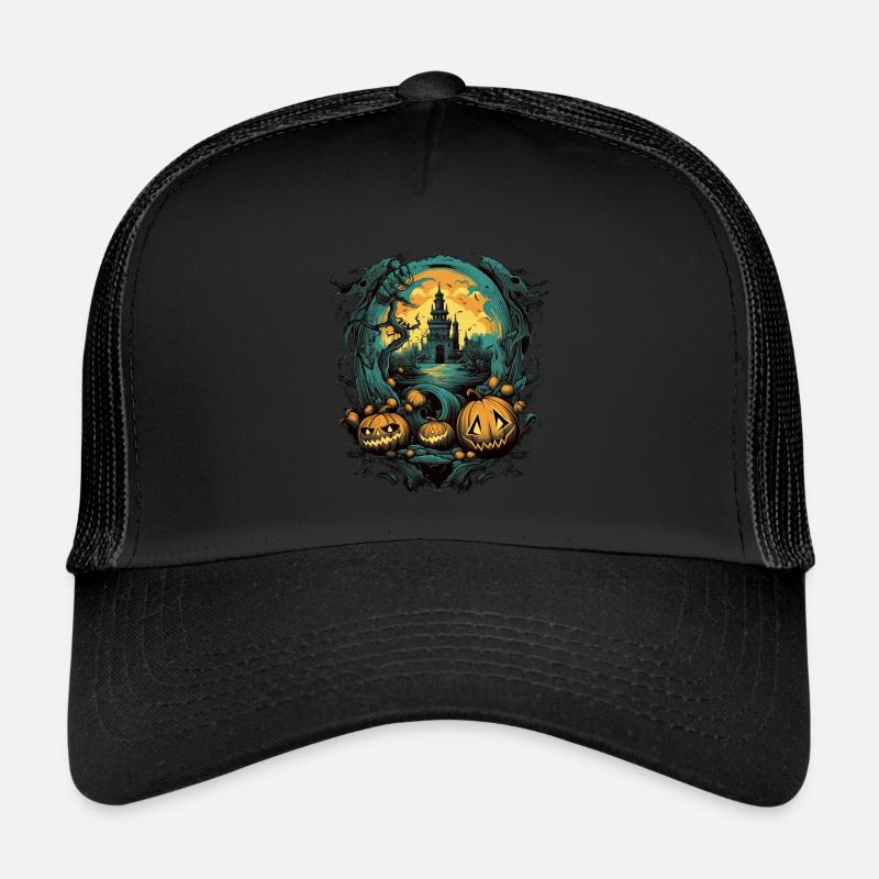 Halloween - Trucker Cap - Schwarz/Schwarz