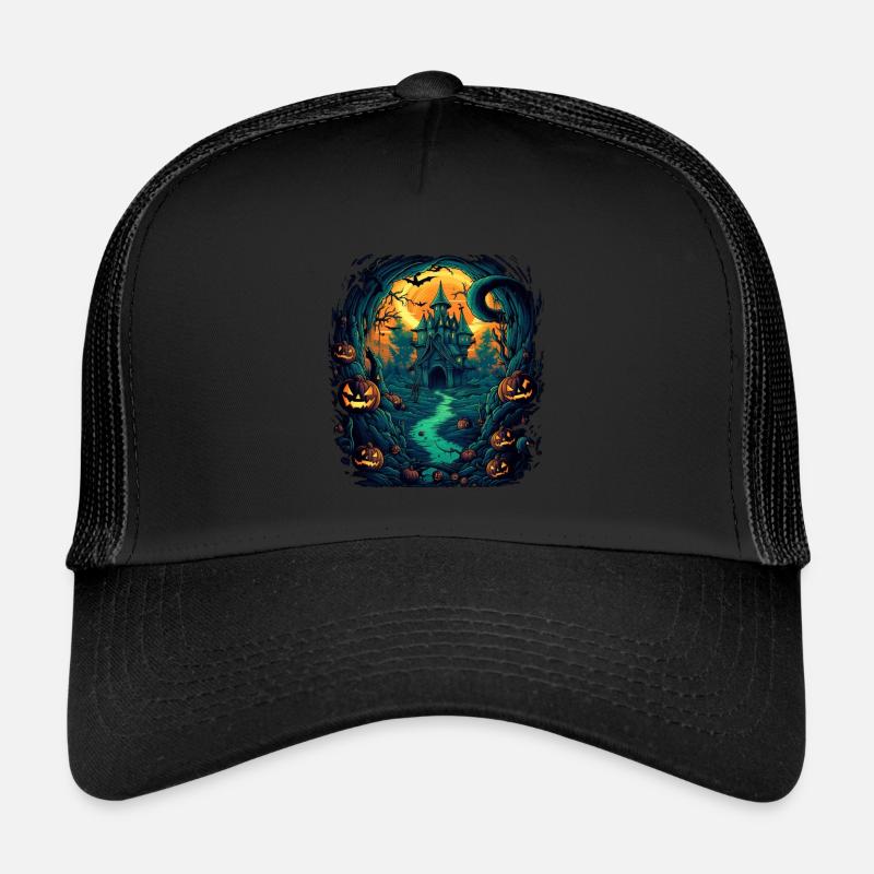 Halloween - Trucker Cap - Schwarz/Schwarz