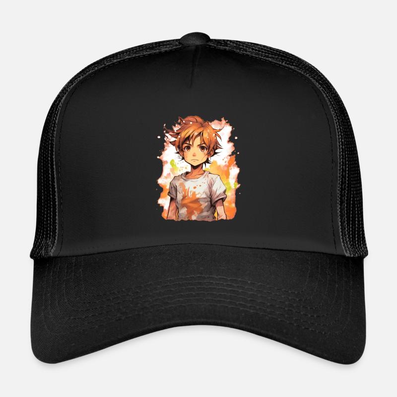 Anime Boy - Trucker Cap - black/black