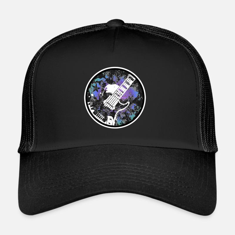 Gitarre - Trucker Cap - Schwarz/Schwarz