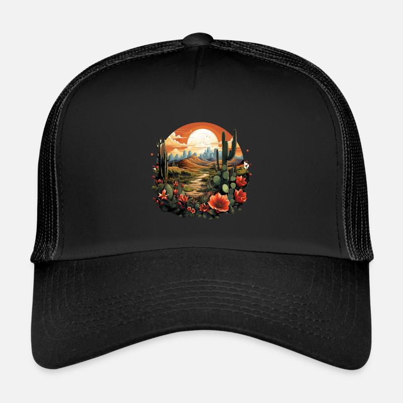 Kaktus - Trucker Cap - Schwarz/Schwarz