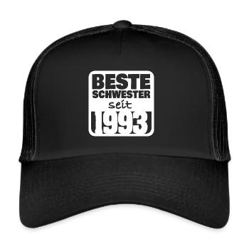 Geschwister 1993 - Trucker Cap - Schwarz/Schwarz - Vorne