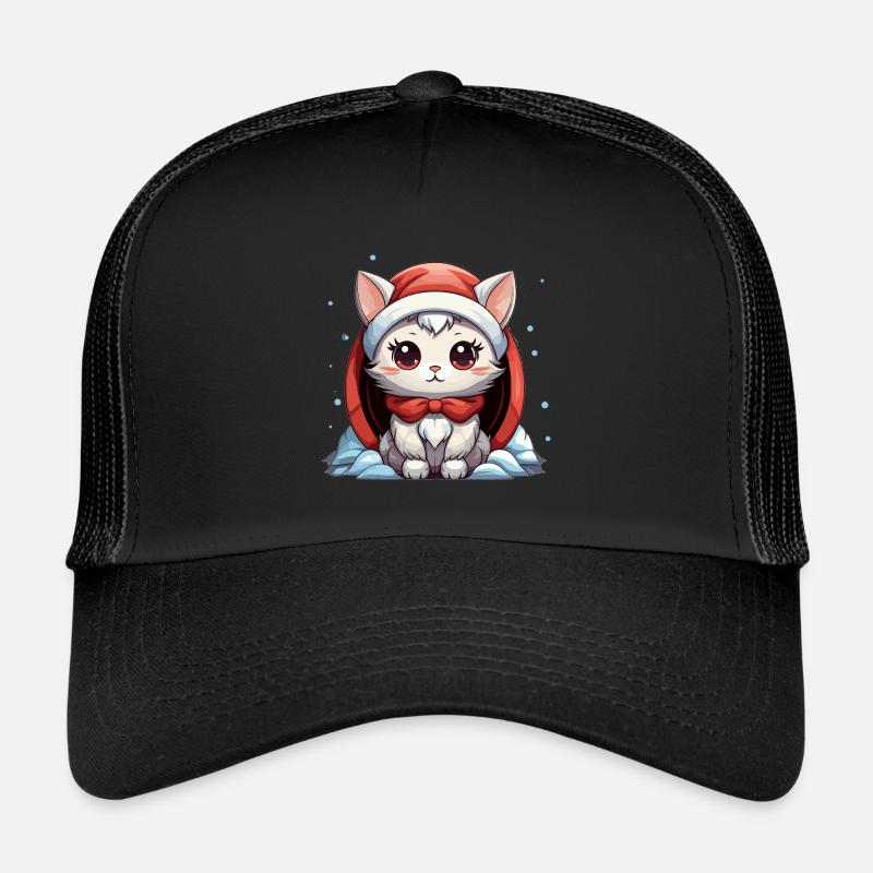 Katze Weihnachts Design - Kawaii Style Trucker Cap