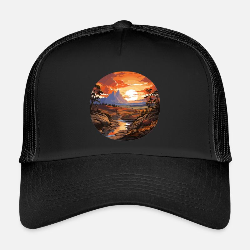 Paysage - Illustration Casquette trucker 
