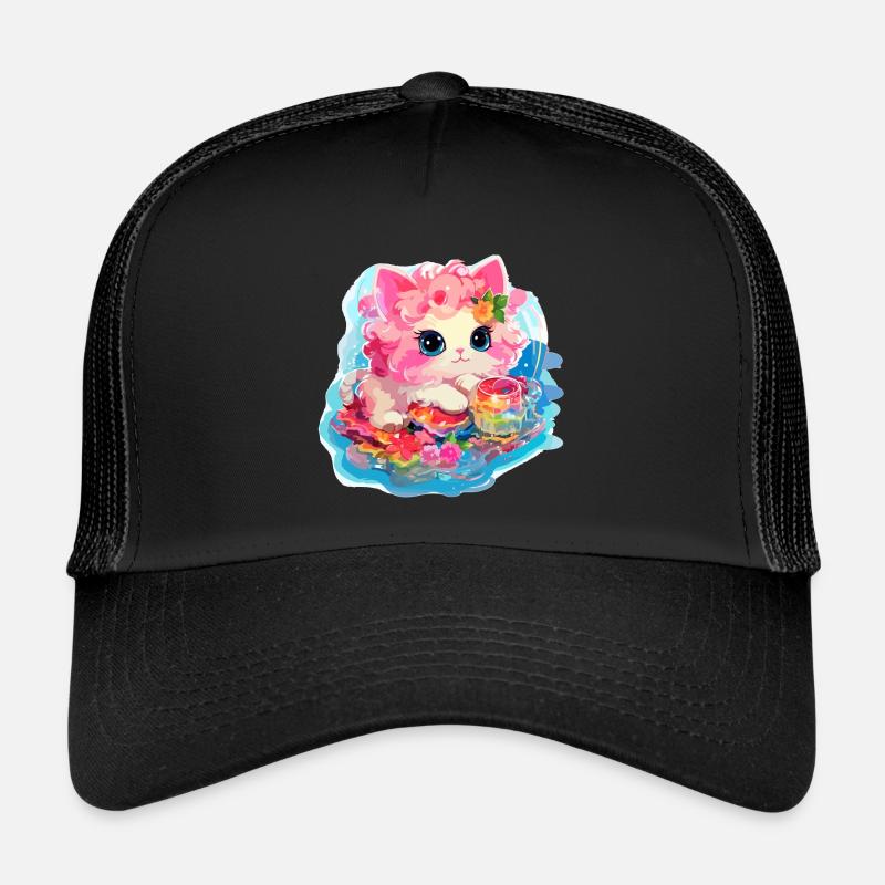 Chat - illustration Casquette trucker 