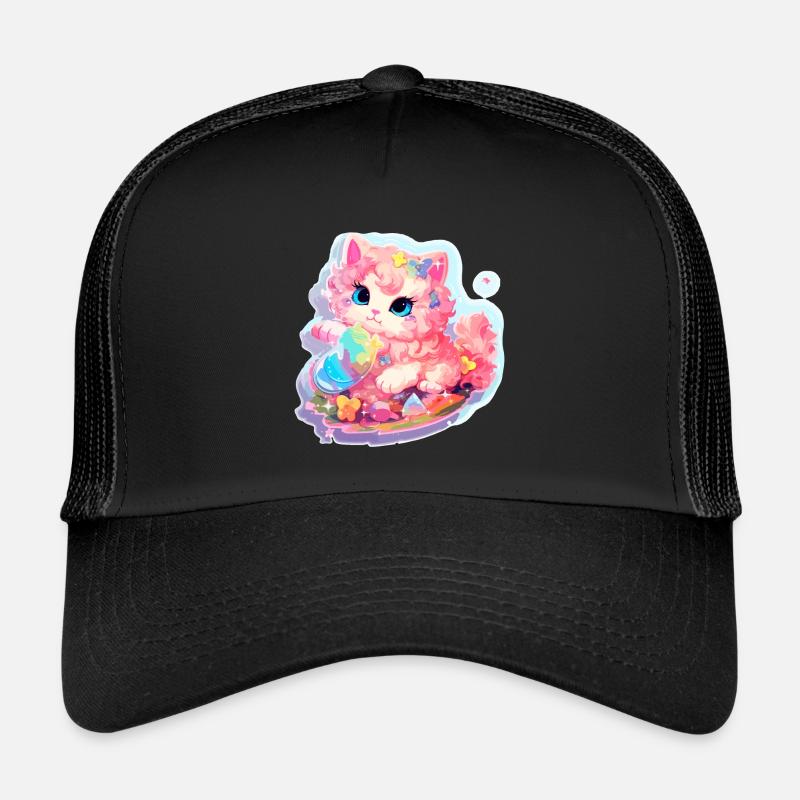Chat - illustration Casquette trucker 