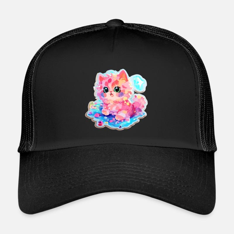 Chat - illustration Casquette trucker 