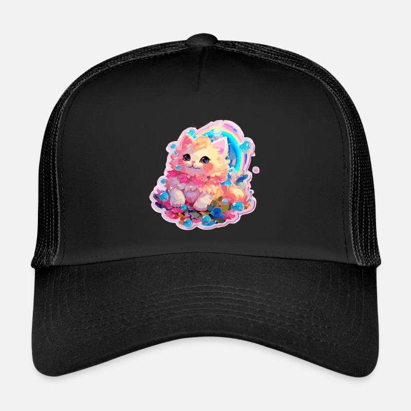 Chat - illustration Casquette trucker 