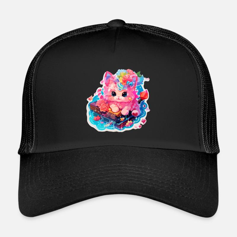 Chat - illustration Casquette trucker 