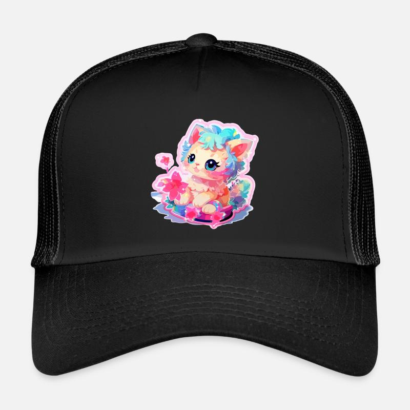 Chat - illustration Casquette trucker 