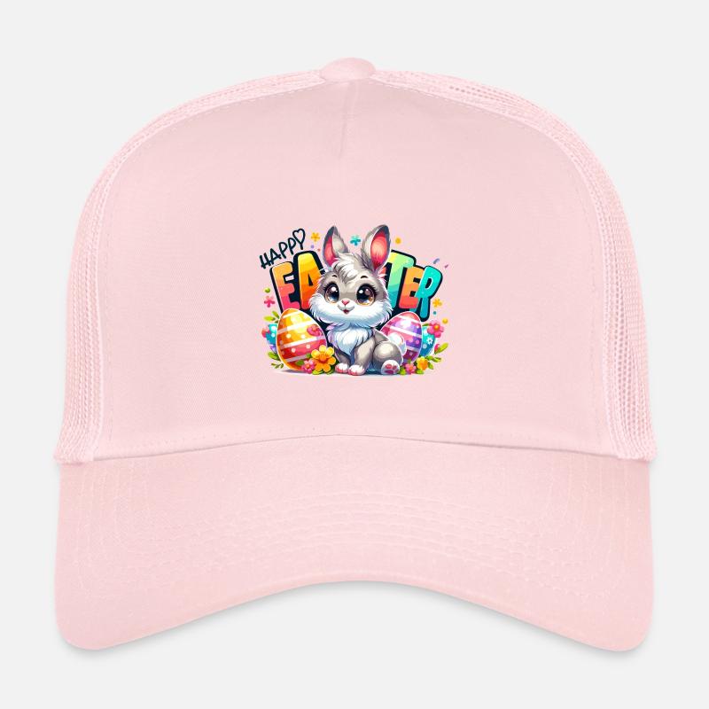 Joyeuses Pâques - Illustration de lapin de Pâques Casquette trucker 