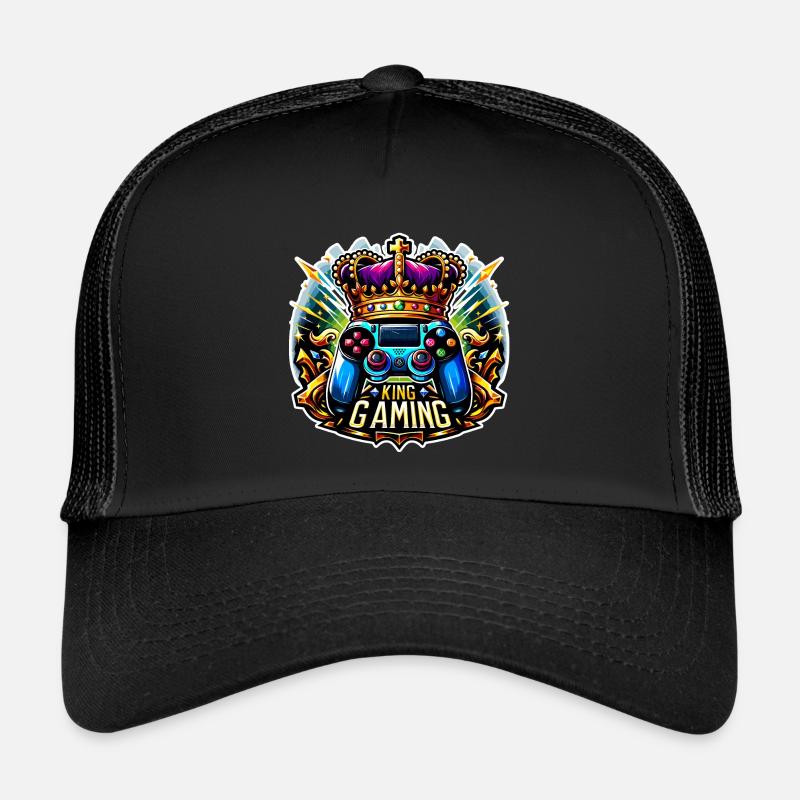 King of Gaming - Controller und Krone Illustration Trucker Cap