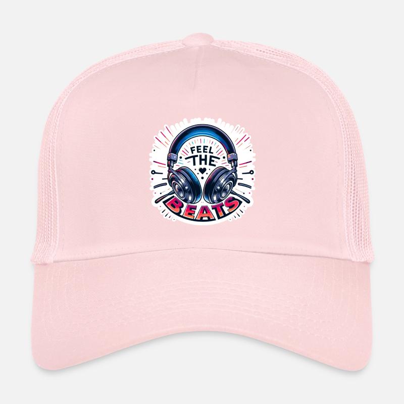 Ressentez les rythmes - Illustration d'un casque Casquette trucker 