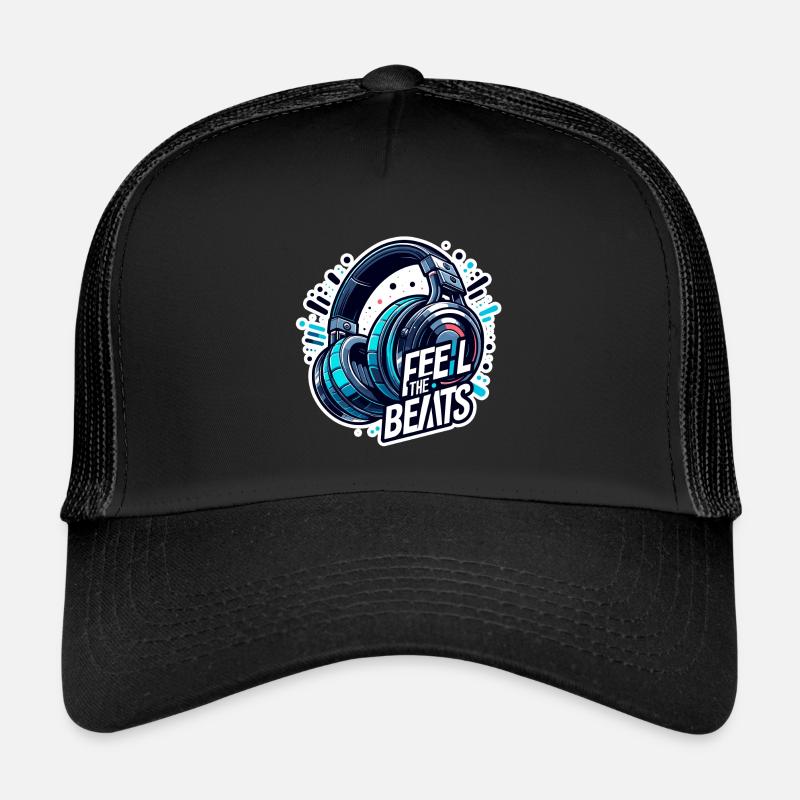Ressentez les rythmes - Illustration d'un casque Casquette trucker 