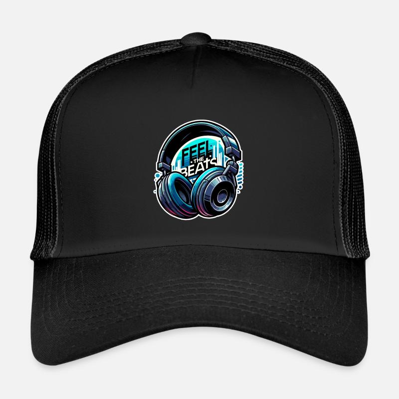Feel the Beats - Kopfhörer Illustration Trucker Cap
