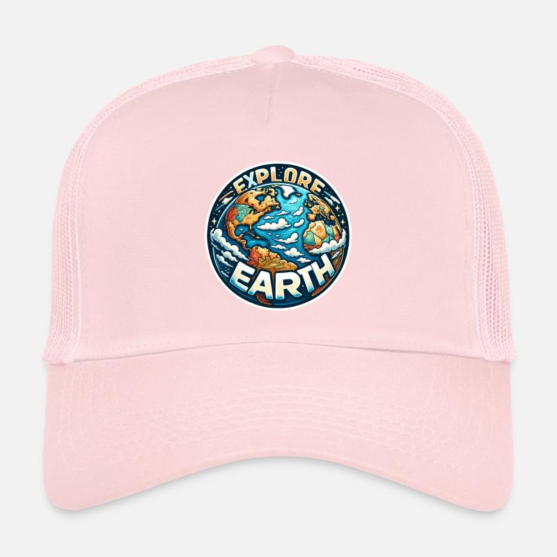 Explore Earth - Erde Illustration Trucker Cap