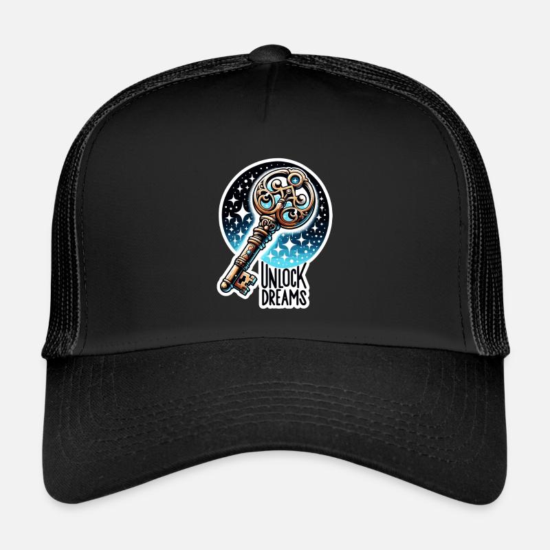 Déverrouiller les rêves - Illustration clé Casquette trucker 
