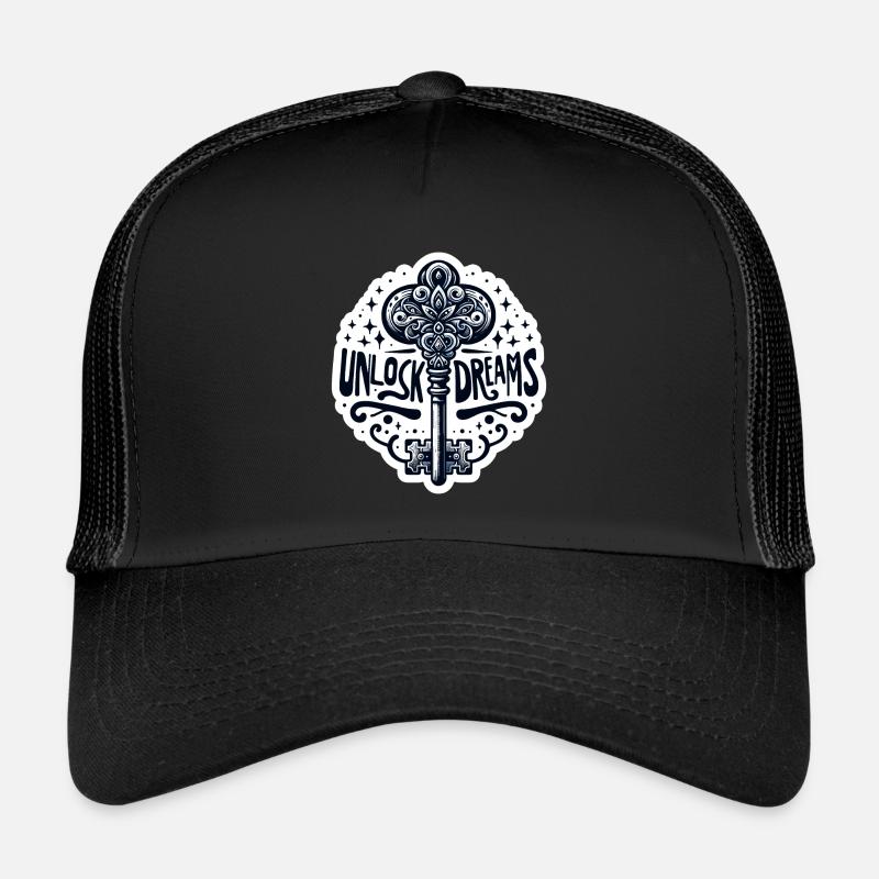 Déverrouiller les rêves - Illustration clé Casquette trucker 