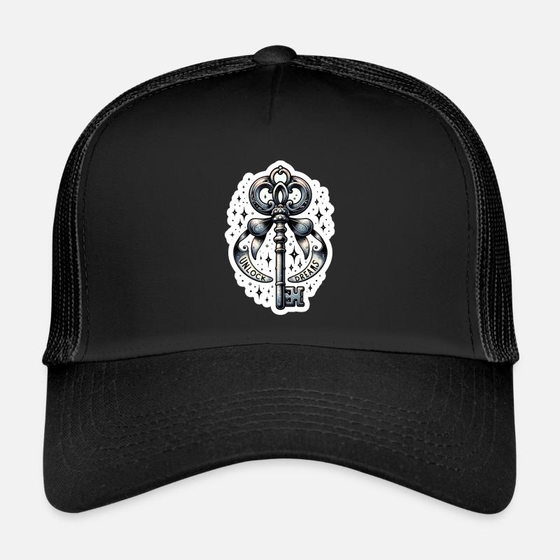 Déverrouiller les rêves - Illustration clé Casquette trucker 
