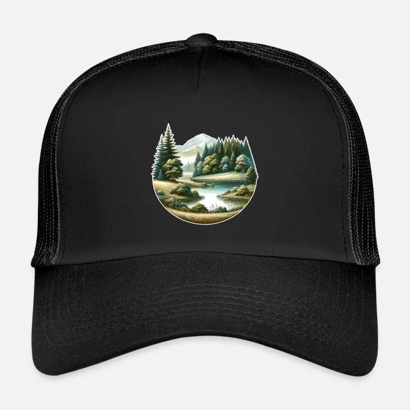 Paysage - Illustration Casquette trucker 